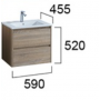 WH04-P1 PVC 600 Wall Hung Vanity Cabinet Only